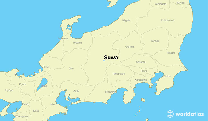 map showing the location of Suwa