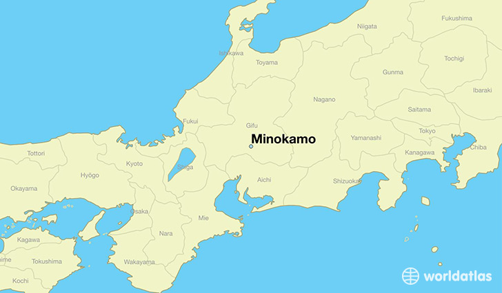 map showing the location of Minokamo