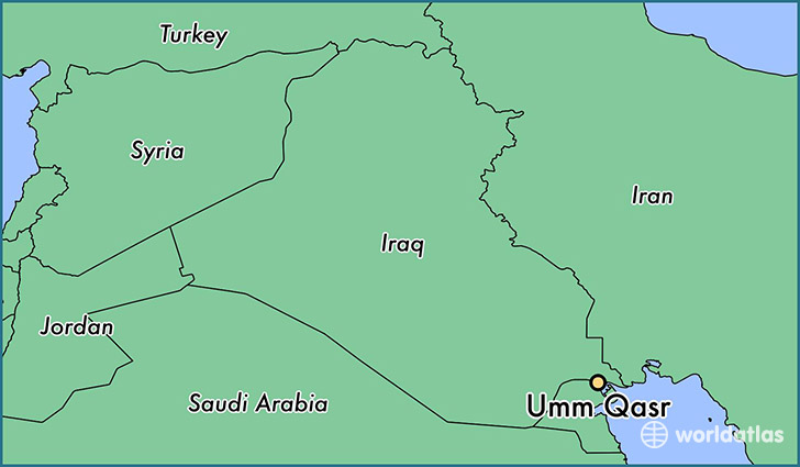 map showing the location of Umm Qasr