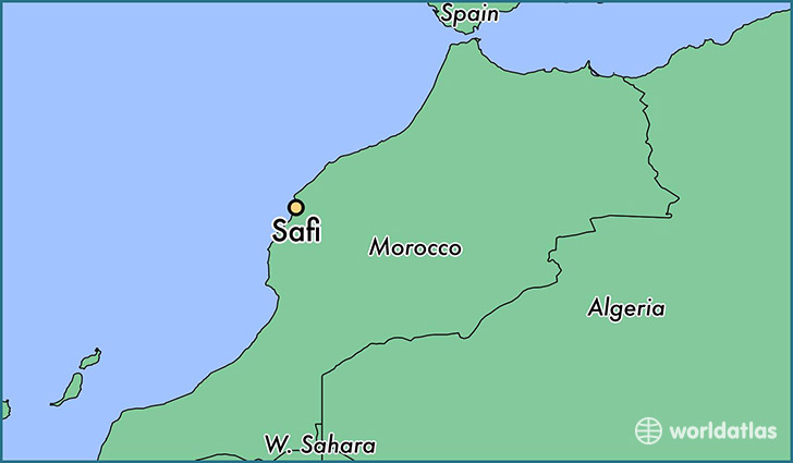map showing the location of Safi