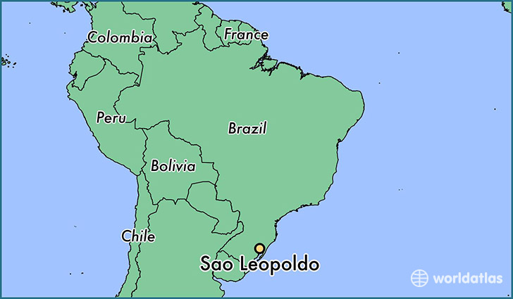 map showing the location of Sao Leopoldo