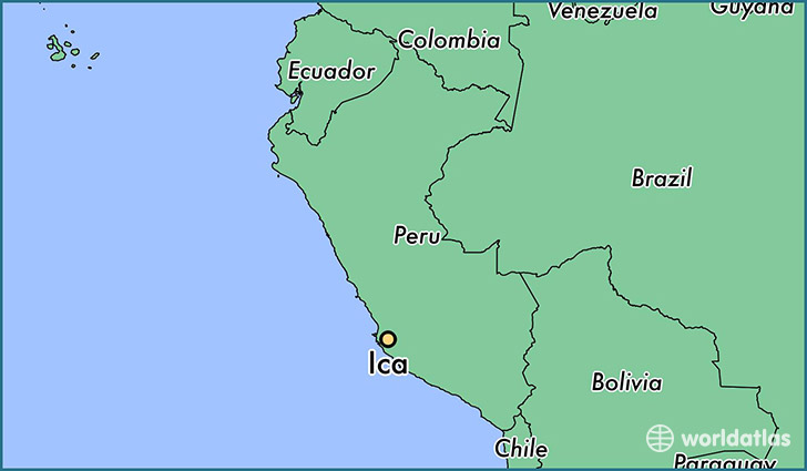 map showing the location of Ica