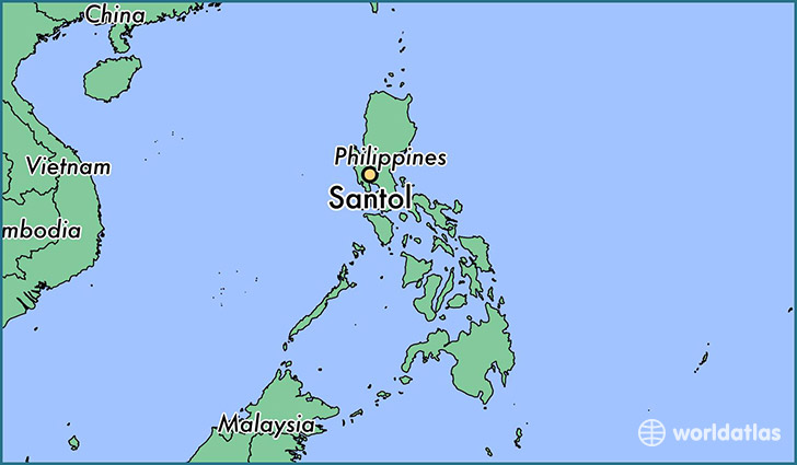 map showing the location of Santol