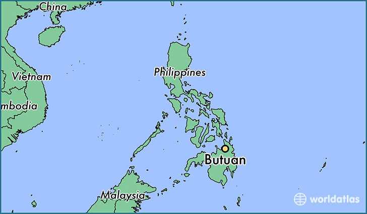 map showing the location of Butuan