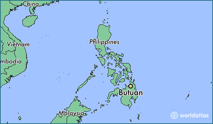 map showing the location of Butuan