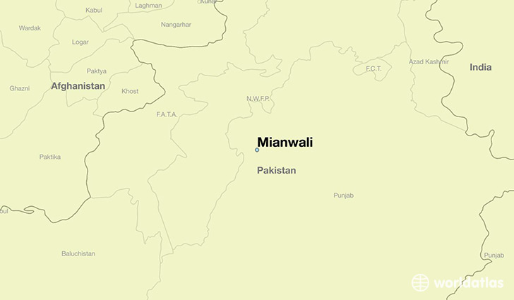 map showing the location of Mianwali