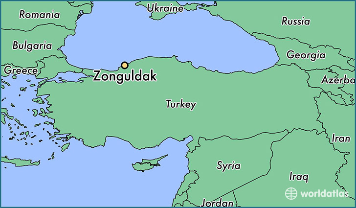 map showing the location of Zonguldak