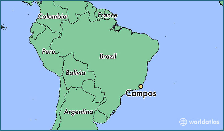 map showing the location of Campos