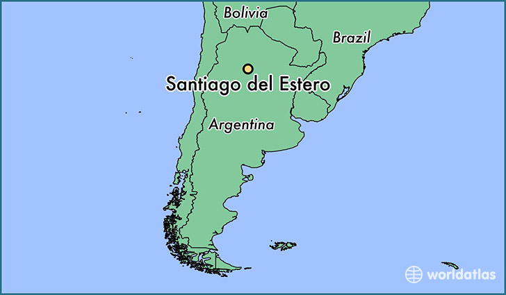 map showing the location of Santiago del Estero