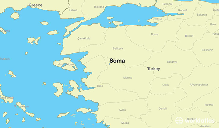 map showing the location of Soma