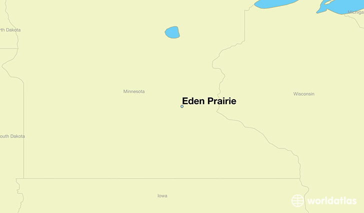map showing the location of Eden Prairie