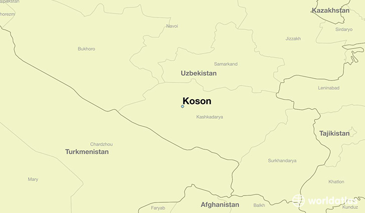 map showing the location of Koson