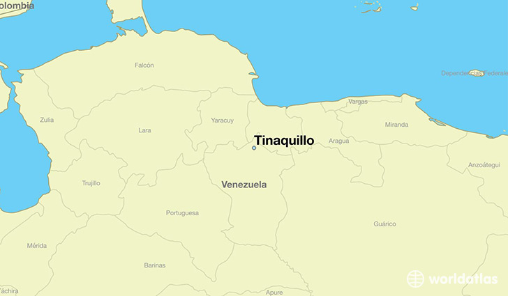 map showing the location of Tinaquillo