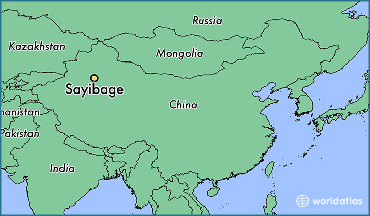 map showing the location of Sayibage