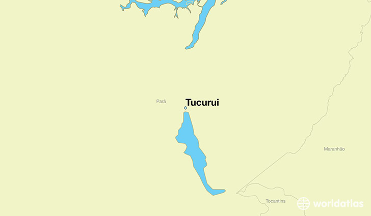 map showing the location of Tucurui