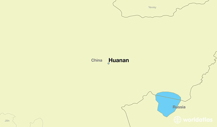 map showing the location of Huanan