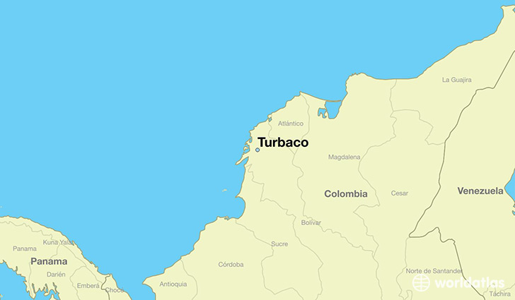 map showing the location of Turbaco