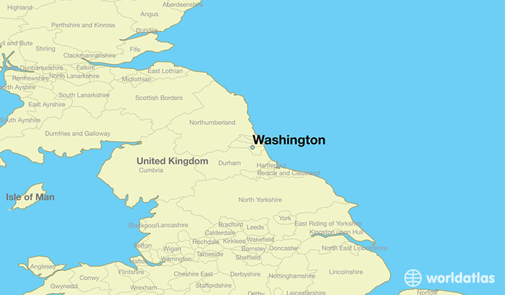 map showing the location of Washington