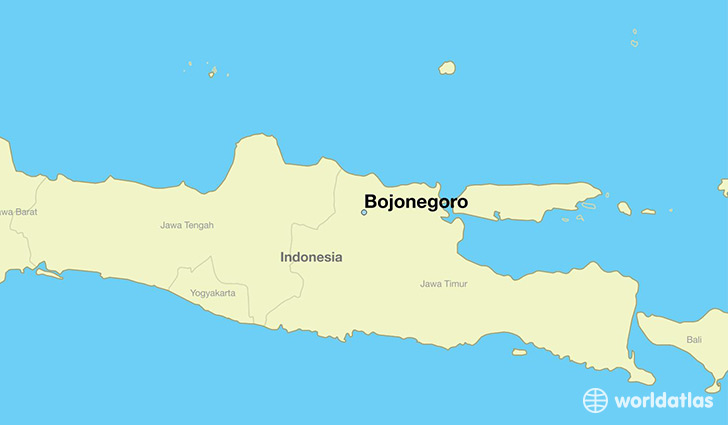map showing the location of Bojonegoro
