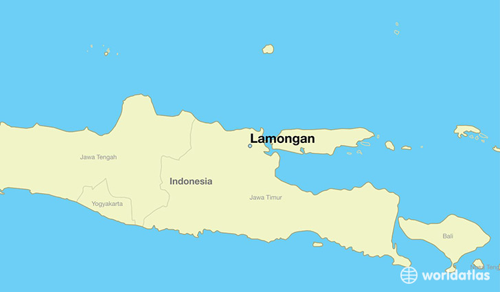 map showing the location of Lamongan