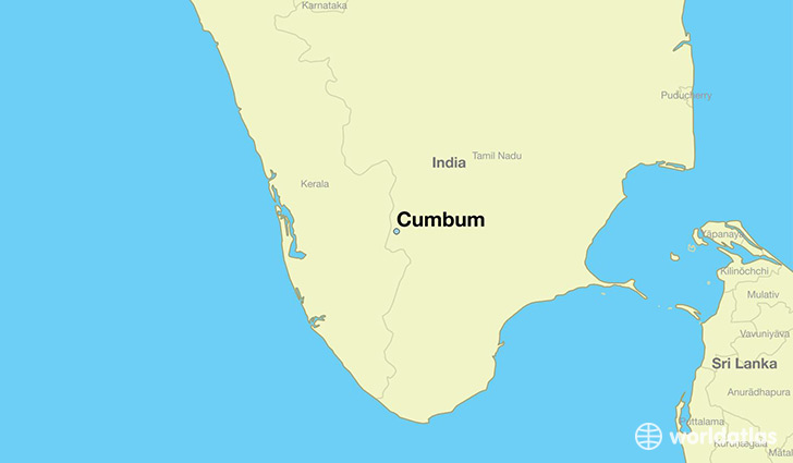 map showing the location of Cumbum
