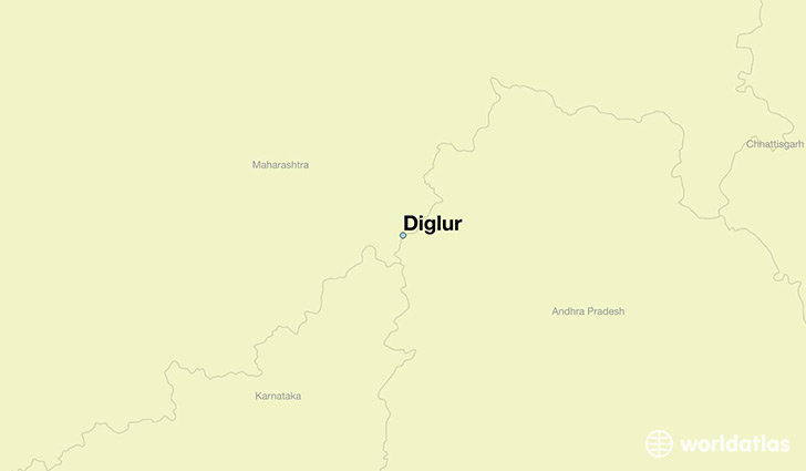 map showing the location of Diglur