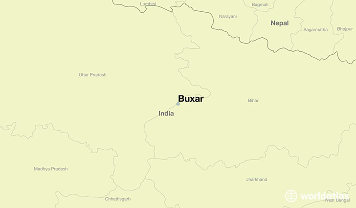 map showing the location of Buxar