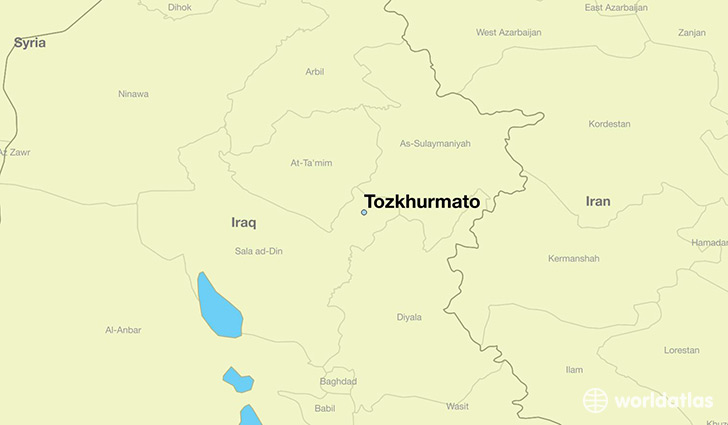 map showing the location of Tozkhurmato