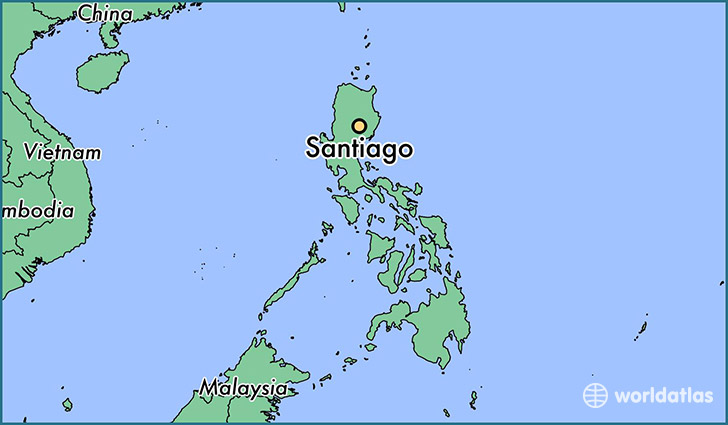 map showing the location of Santiago