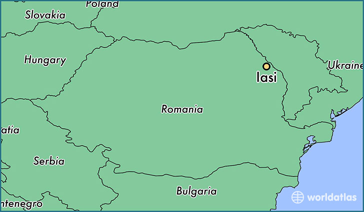 map showing the location of Iasi