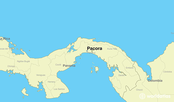 map showing the location of Pacora