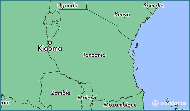 map showing the location of Kigoma