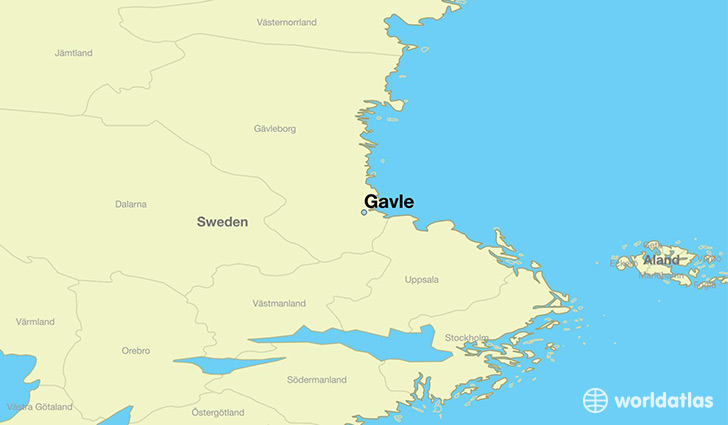 map showing the location of Gavle