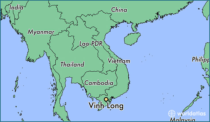 map showing the location of Vinh Long