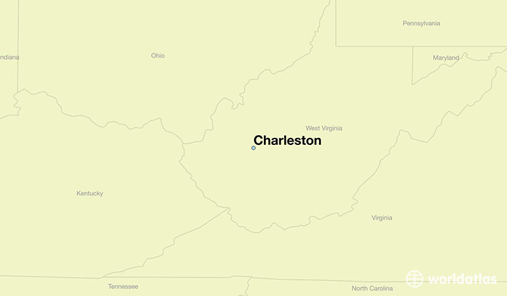 map showing the location of Charleston