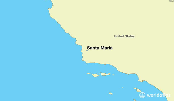 map showing the location of Santa Maria