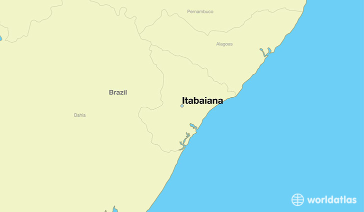 map showing the location of Itabaiana