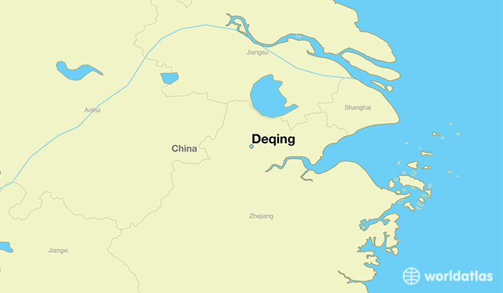 map showing the location of Deqing