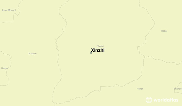 map showing the location of Xinzhi