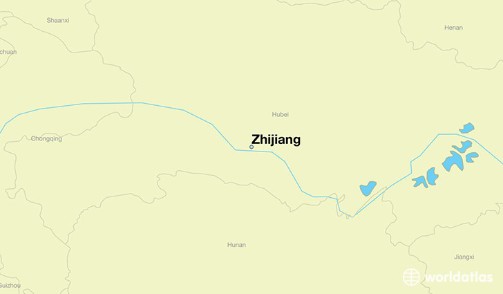 map showing the location of Zhijiang