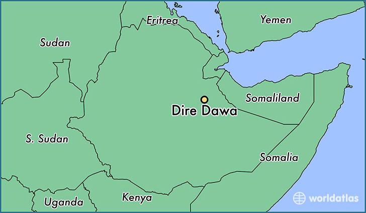 map showing the location of Dire Dawa