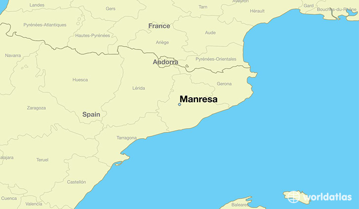 map showing the location of Manresa