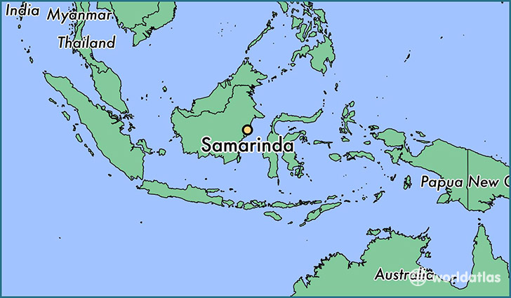 map showing the location of Samarinda