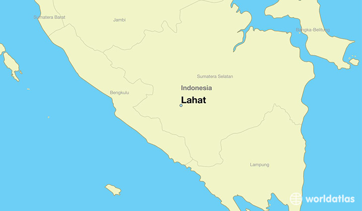 map showing the location of Lahat