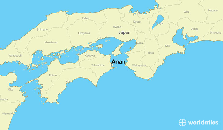 map showing the location of Anan