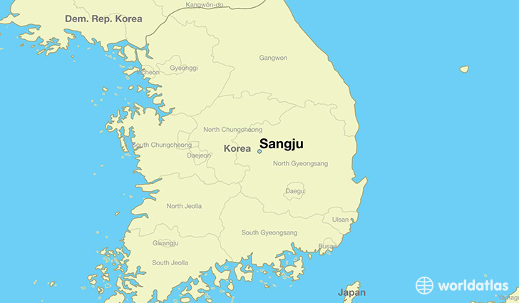 map showing the location of Sangju