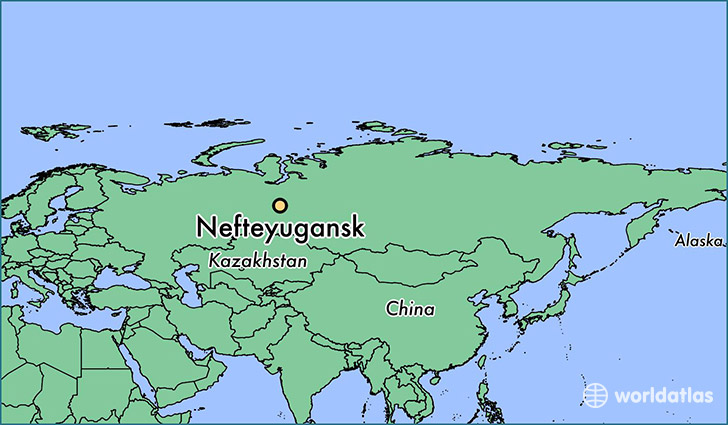 map showing the location of Nefteyugansk