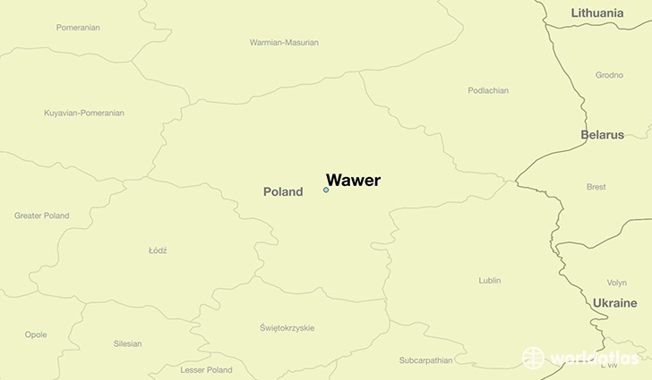 map showing the location of Wawer