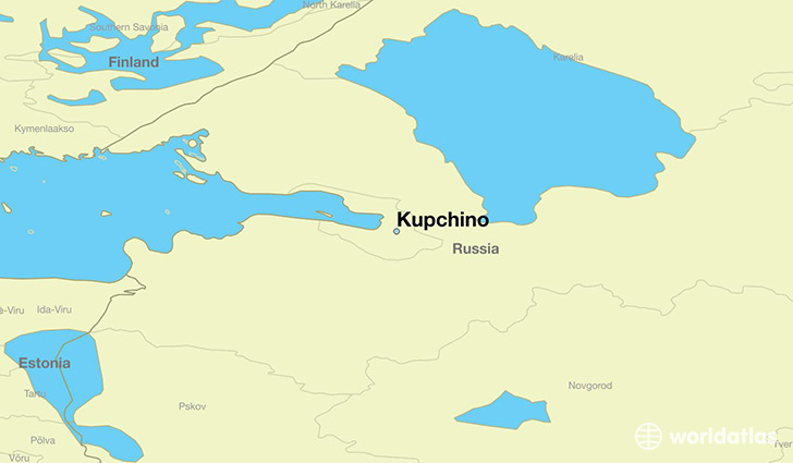 map showing the location of Kupchino
