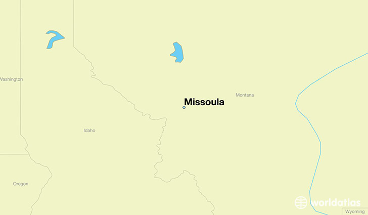 map showing the location of Missoula